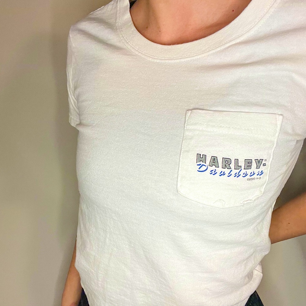 Harley Davidson white Daytona beach shirt